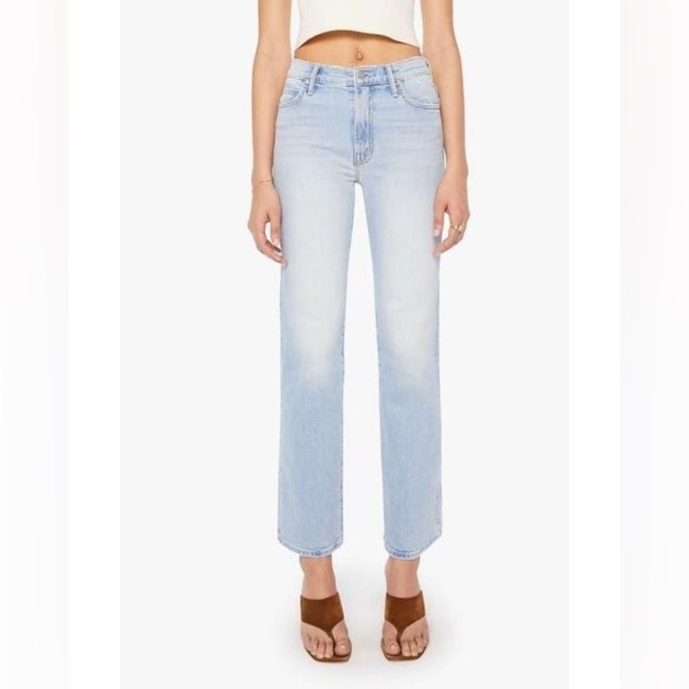 MOTHER Women's Straight Leg Jeans in Light Blue